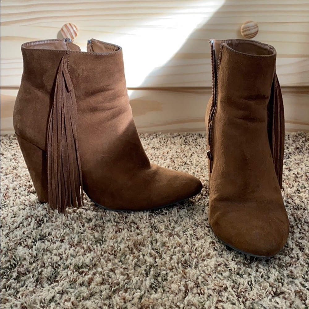 Fringe booties